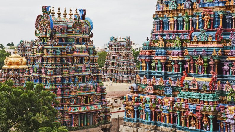 wonderful colorful temples in india