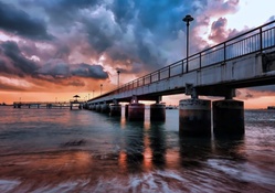 pier under wonderful sky
