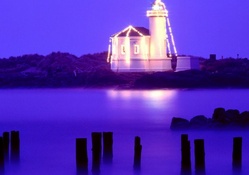 a christmas lighthouse