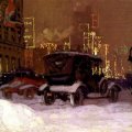 Charles Hoffbauer _ Wintry Eve Times Square (1927)