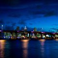miami bridges at night