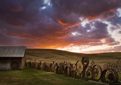 fence of rims on plains farm