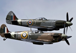 Pair of WWII Spitfires