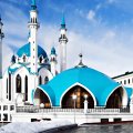 Mosque with blue Tomb