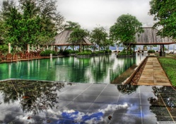 fabulous pool in a malaysia resort hdr