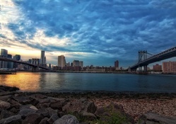 awesome view of famous nyc bridges