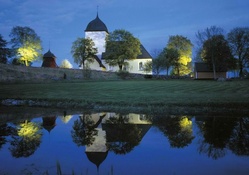 beautiful country church in sweden