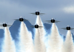 US Navy Blue Angels on Delta Formation.