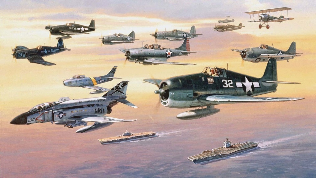 Fleet of Military Planes