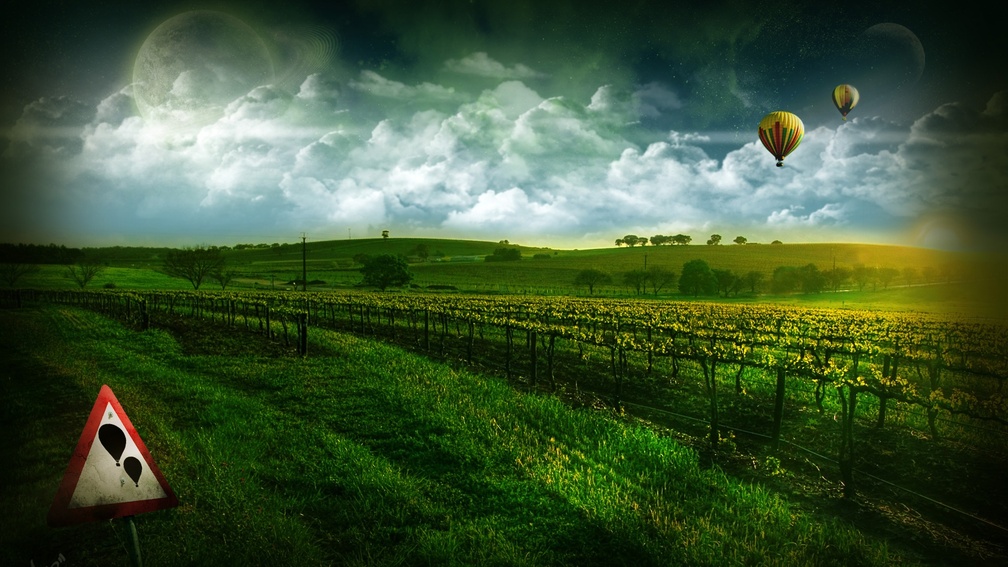 Hot Air Balloons Landscape