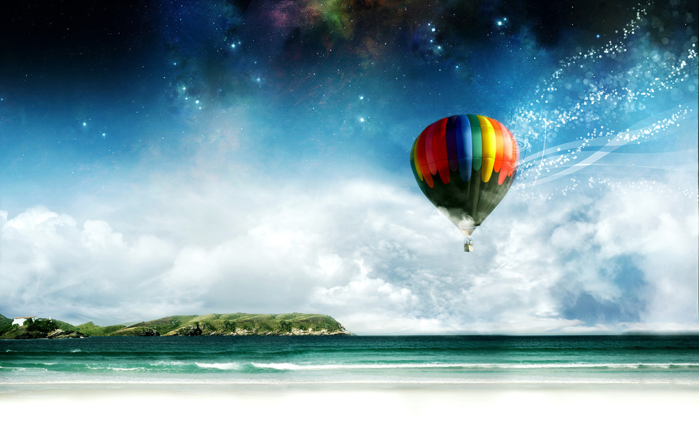 Colorful Hot Air Balloon Ride