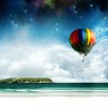 Colorful Hot Air Balloon Ride