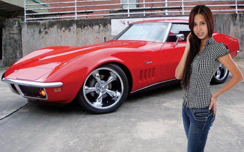 Paula and a Red Vette