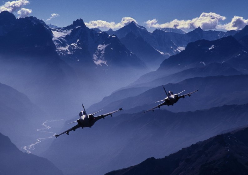 Dassault Rafale's In The French Alps