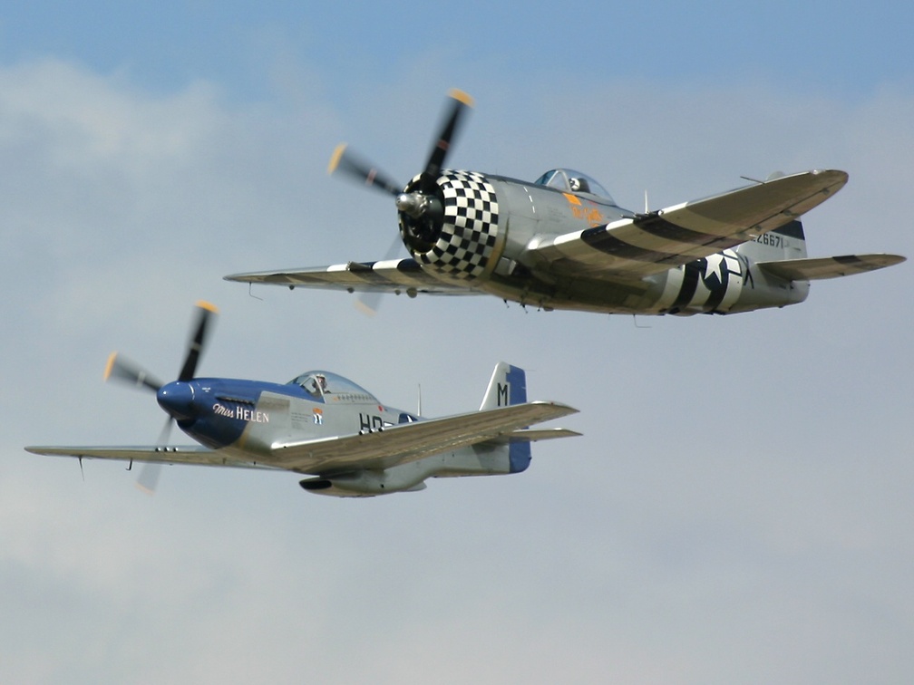 P_47 Thunderbolt and P51 Mustang