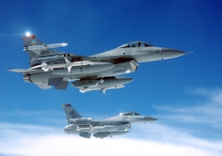 Two F16 Falcons _ Armed to the Teeth with Missles