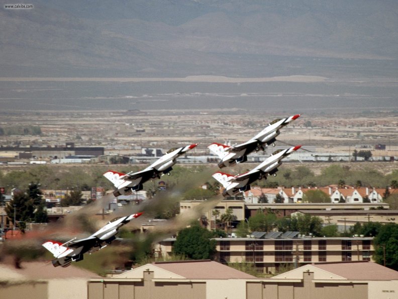 Thunderbirds in Diamond Formation Take Off