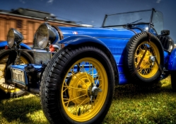 fantastic vintage bugatti roadster hdr
