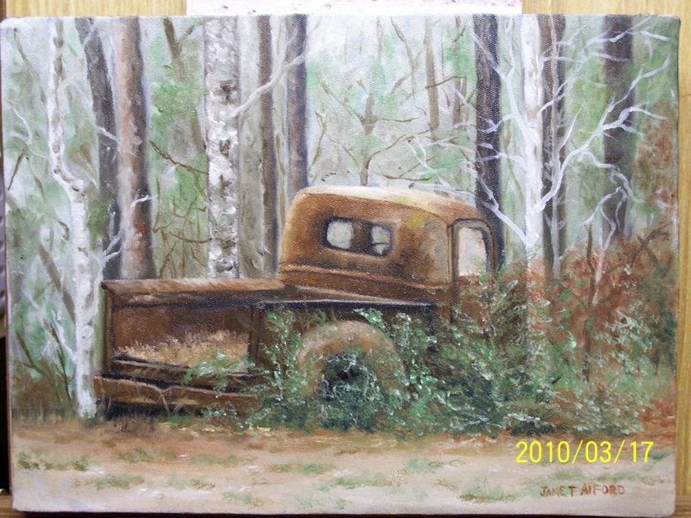 Painting of a retired Ford