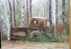 Painting of a retired Ford