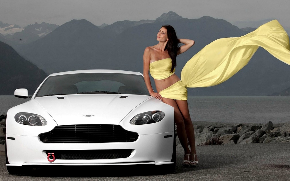 Aston Martin with Gorgeous Model