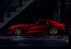 a mysterious red dodge viper