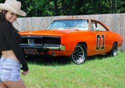 Destiny Moody and the General Lee