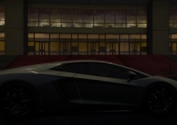 Lamborghini Aventador in the dark