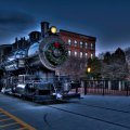 old locomotive in boston in the evening hdr