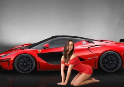 2014 Ferrari FXXR with Model