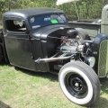 1937 Chevrolet black truck at park