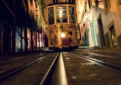tram down a city hill