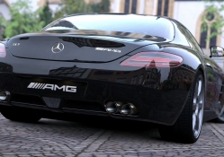 Black Mercedes SLS AMG