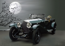 car in the moonlight