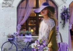 Lady in Purple Hat