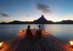 sunset table for two in bora bora