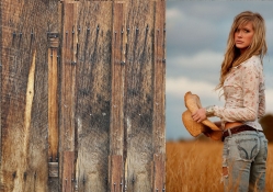 Cowgirl &amp; Old Shed
