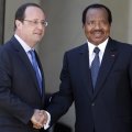 French President Francois Hollande and Cameroun President Paul Biya