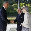 Barack Obama And Emperor Akihito With Empress Michiko