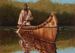 Indian in Canoe