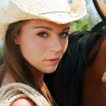 Cowgirl And Her Horse