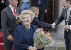 Princess Beatrix at City Hall Baarn