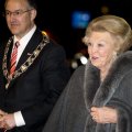 Princess Beatrix And Ahmed Aboutaleb of Rotterdam City
