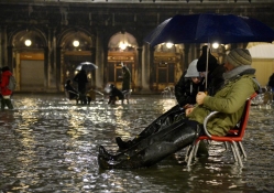 Flood at San Marco Plaza Venice