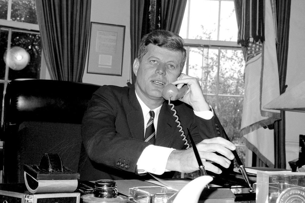 JFK in his office