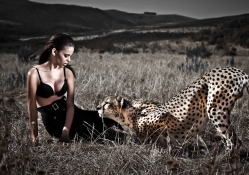 Girl and Cheetah