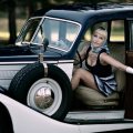Classic Car and Woman