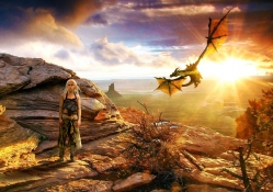 Daenerys with dragon