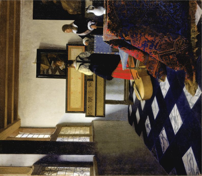 Vermeer music lesson sideway's glance