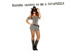 Batgirl Poses As A Cowgirl